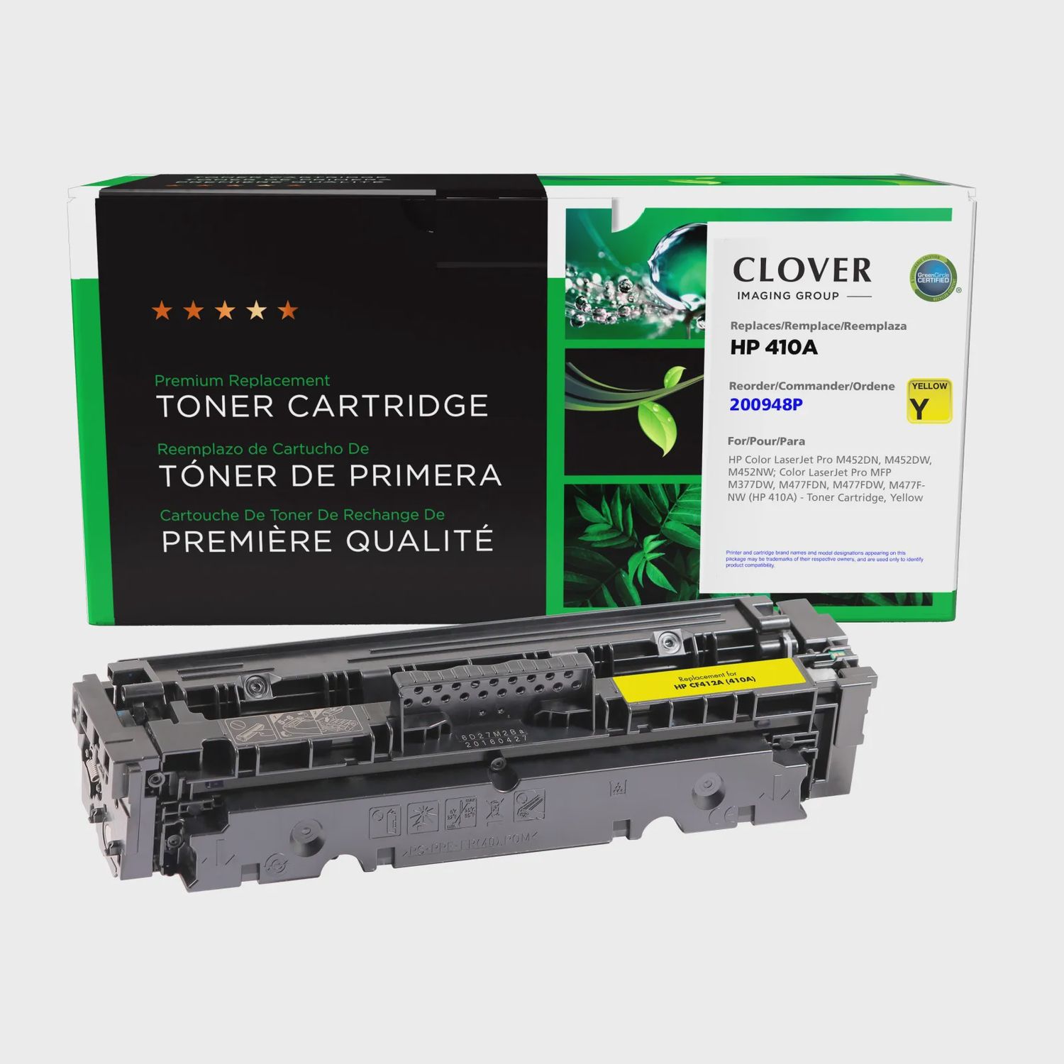 HP CF412A Yellow High Yield Cartridge, Premium Compatible