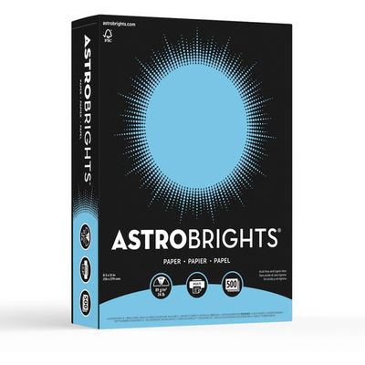 Astrobrights Text Paper, 8 1/2 X 11, Lunar Blue, 60lb, Ream of 500
