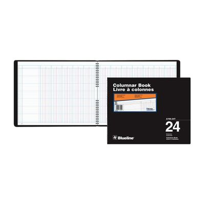Blueline 769 Series Double Format Columnar Book, 24 Columns