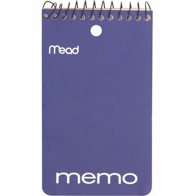 Mead Wirebound Memo Book, 3 x 5, 60 Sheets