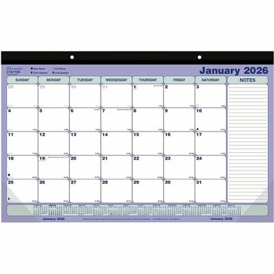 Blueline Monthly Desk Pad/Wall Calendar 17-3/4" x 10-7/8"