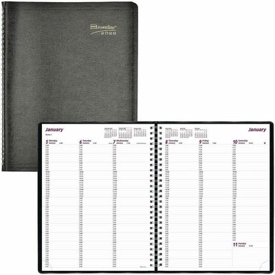Brownline Weekly Planner, Appointment Book, 11" x 8 1/2", CB950.BLK