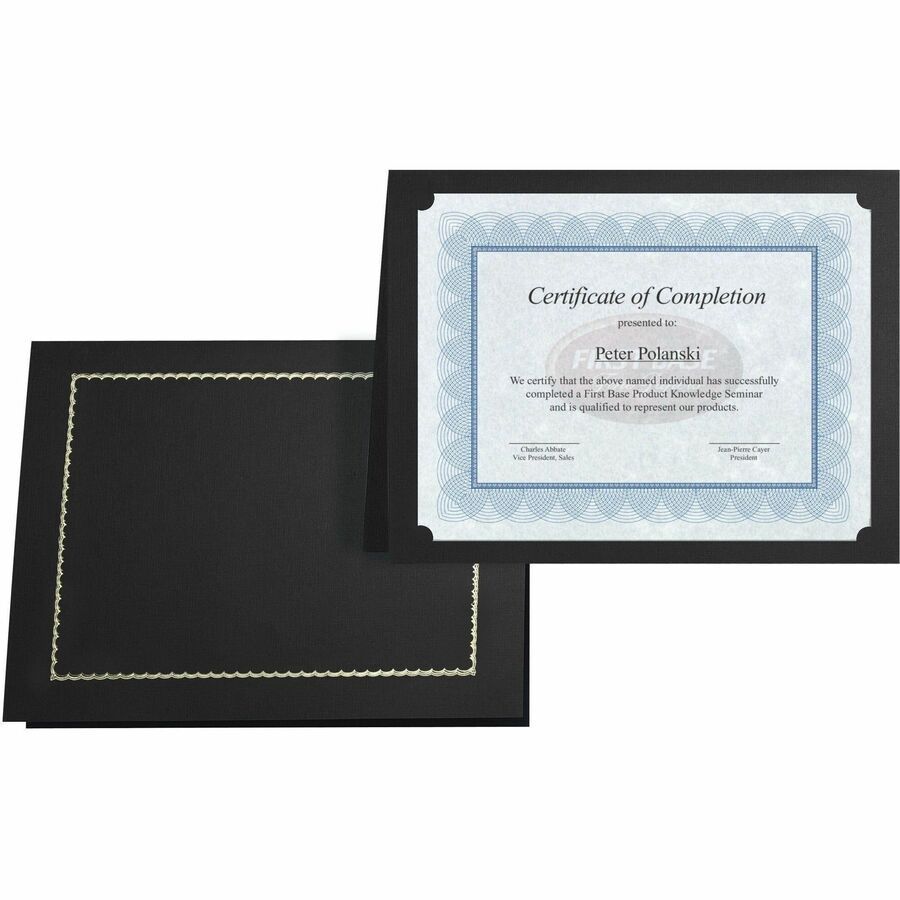 St. James Classic Certificate Holders, Black, Pack of 5