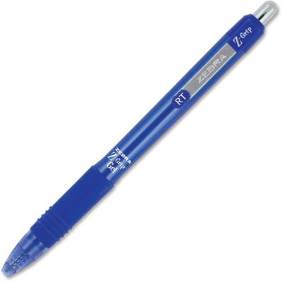 Zebra Pen Z-Grip Gel Retractable Pen, Medium Point,  0.7 mm, Blue Gel