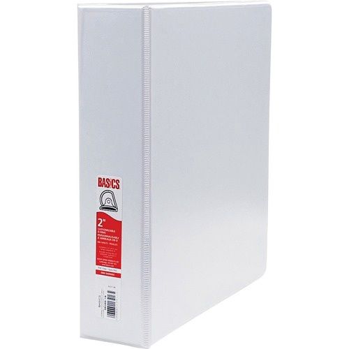 Basics Customizable D-Ring Binder 2" White