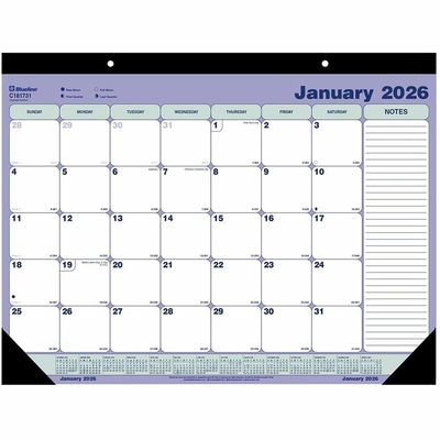 Blueline Monthly Desk/Wall Calendars, 16 x 21 1/4