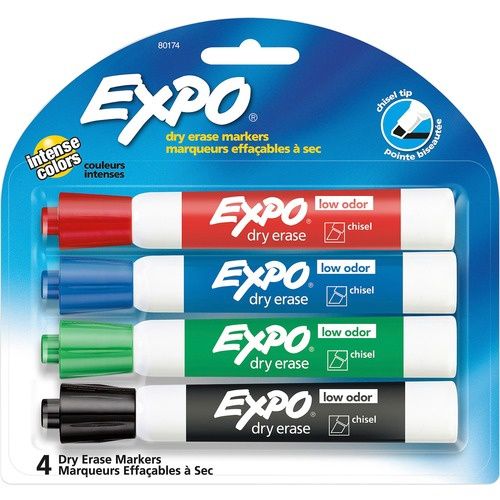 Expo Dry Erase Markers, Intense Colors, 4 Pack