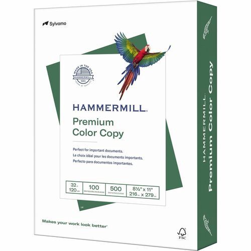 Hammermill Premium Color Copy Paper, 8.5 x 11, 32 lb, Ream of 500, Case of 4,000 Sheets