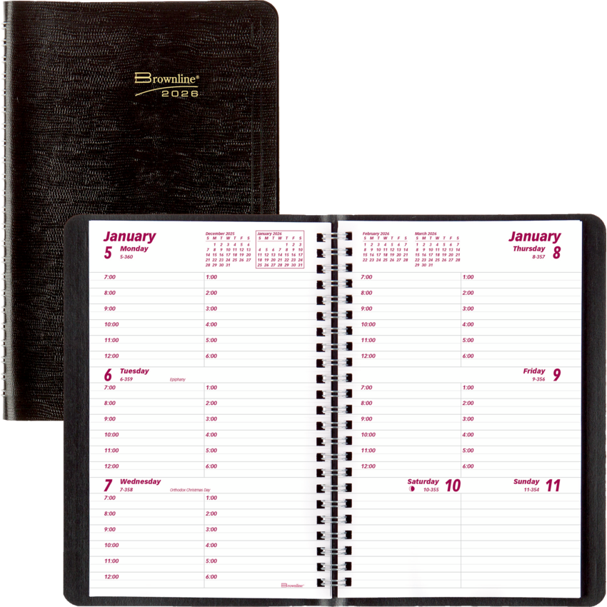 Brownline Essential Weekly Planner, 8" x 5" 2026