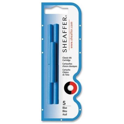 Sheaffer Skrip Fountain Pen Ink Cartridges, Blue, 5 Pack