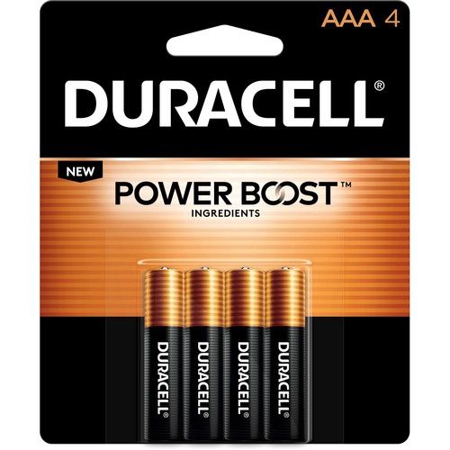 Duracell Coppertop Alkaline AAA Battery, 4 Pack