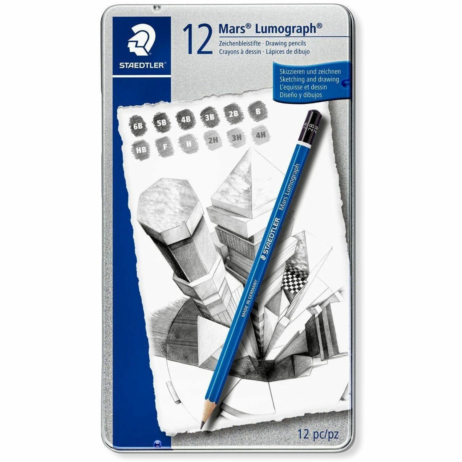 Staedtler Mars Lumograph Pencils, 12 Pack