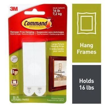 3M Command Strips, 4 Pack, White
