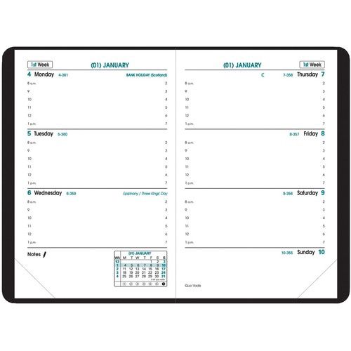 Quo Vadis Sapa X Weekly Planner, 3 1/2 x 5 1/2"
