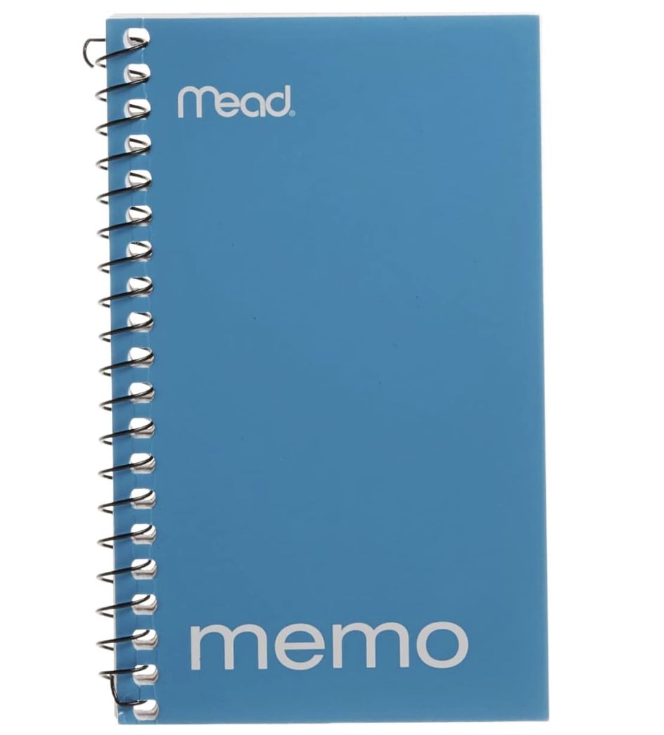 Mead Wirebound Memo Notebook, 3 x 5", 60 Sheets