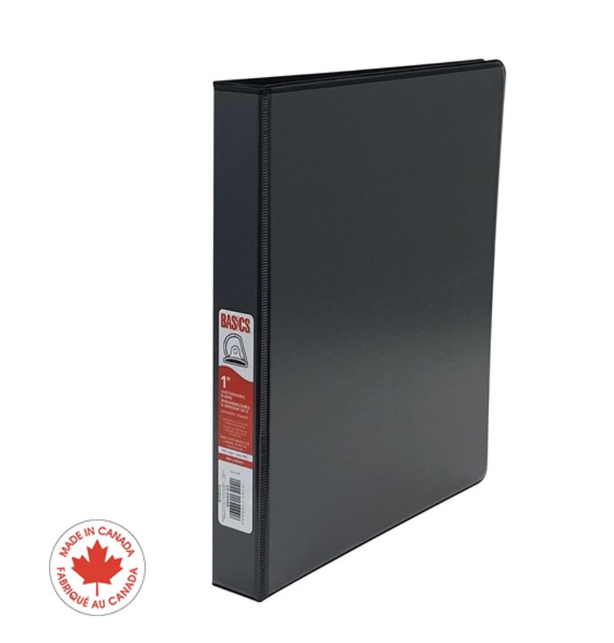 1" D-Ring, Black Customizer Binder