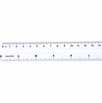 12" Plastic White Ruler