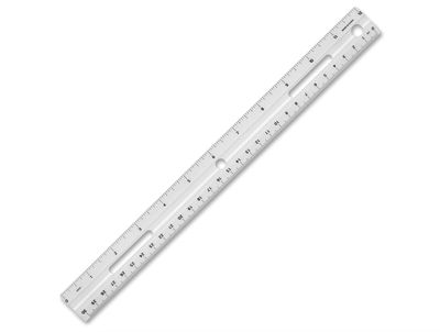 12" Plastic White Ruler