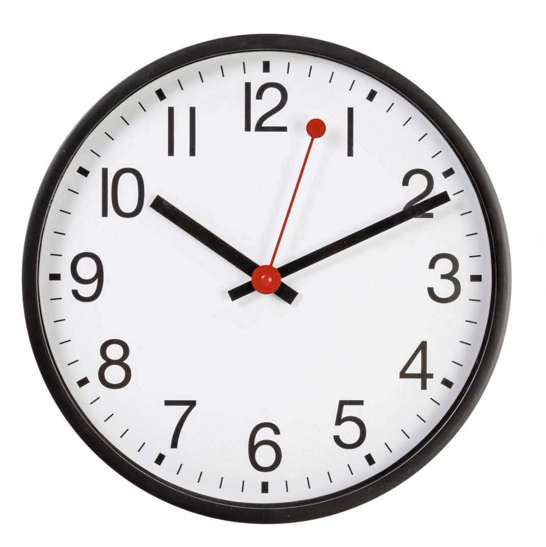 KG Black Railways Silent Wall Clock 12" - 1pc