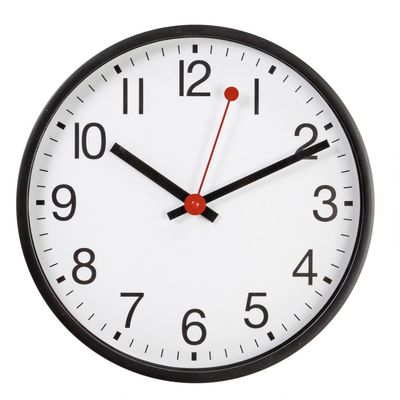 KG Black Railways Silent Wall Clock 12" - 1pc