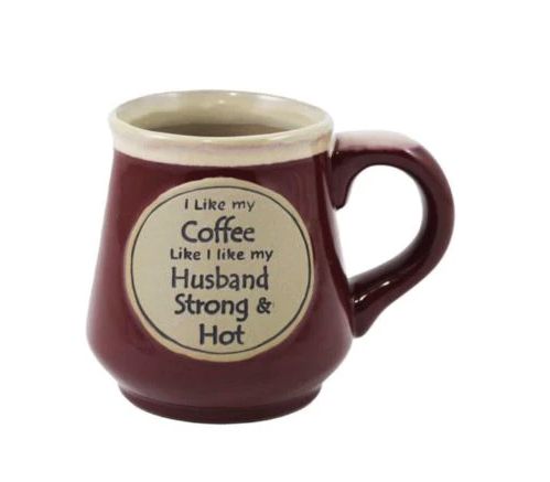 I Like My Coffee Like I Like My Husband - Mug, Red Ceramic
