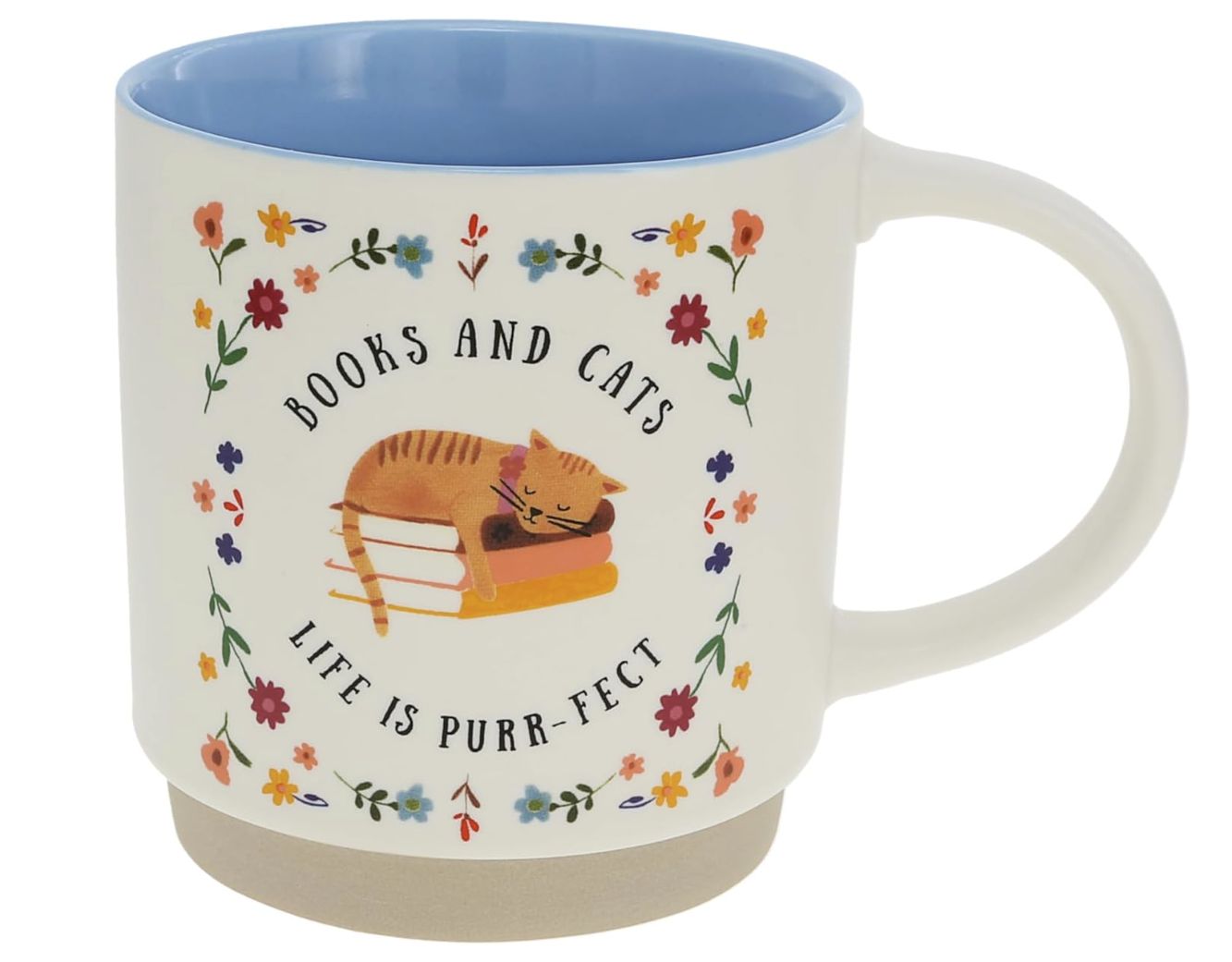 Books And Cats Mug, 18oz, Ceramic