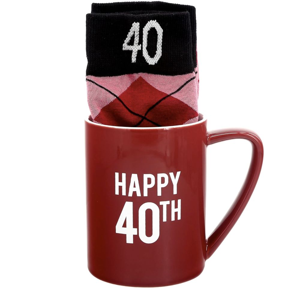 Happy 40th Mug, 18 oz, Ceramic