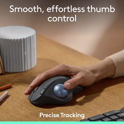 Logitech Ergo M575S Wireless Trackball Mouse, Graphite