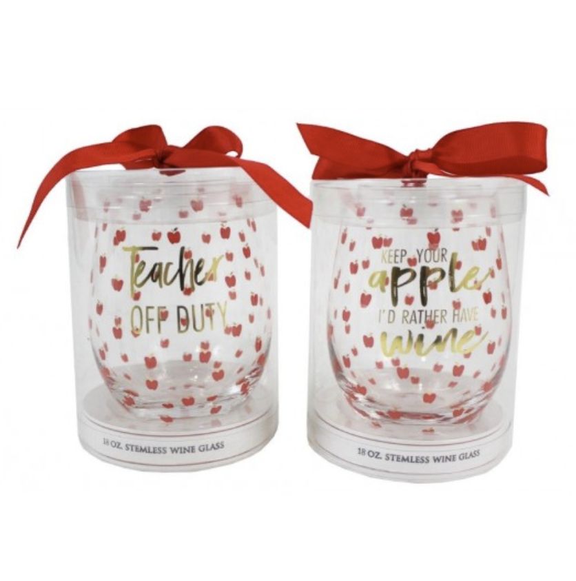 Teacher Off Duty - Stemless Wine Glass