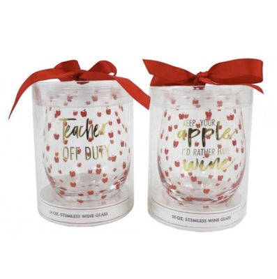 Teacher Off Duty - Stemless Wine Glass