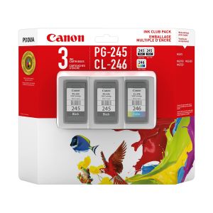 Canon PG-245 Twin, CL-246 Ink Cartridge, 3 Pack