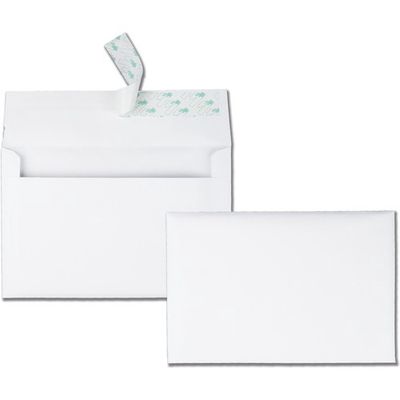 Quality Park Greeting Card/Invitation White A9 Envelopes , 5 3/4" X 8 3/4", 24 lb, Peel &amp; Seal. Singles