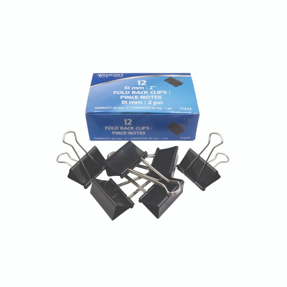 ACME 51 mm Fold Back Clips, 2", 12 pack