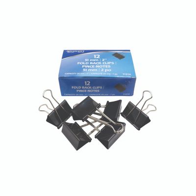 ACME 51 mm Fold Back Clips, 2", 12 pack