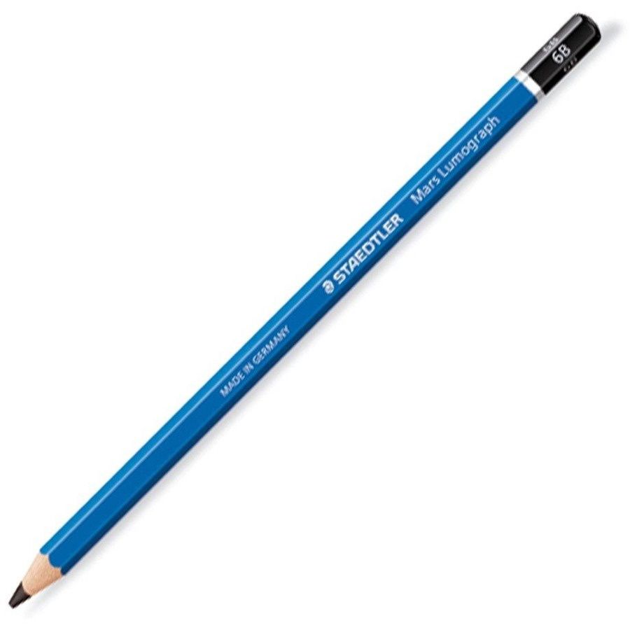 Staedtler Mars Lumograph Drawing/Sketching Pencil, 6B