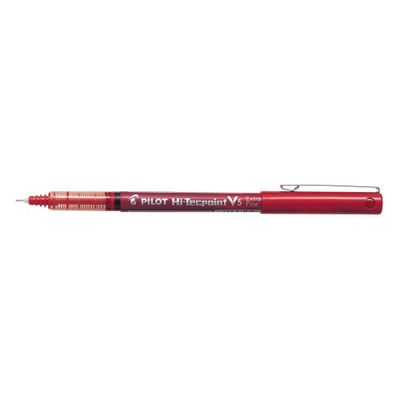 Pilot Hi-techpoint Rolling Ball Pen, V5 Red