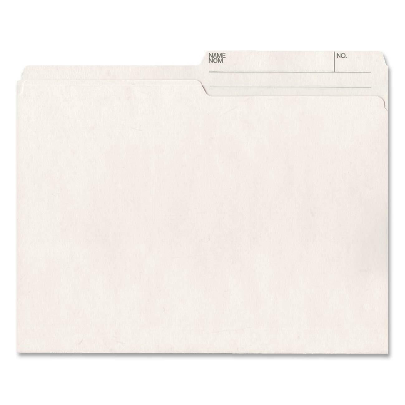 Hilroy 1/2 Tab Cut Letter Recycled Top Tab File Folder, Box of 100