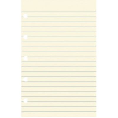 Filofax Refills, Ruled, Cream,3.5 x 5.5"