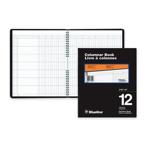 Blueline 767 Series Double Format Columnar Book, 12 Columns