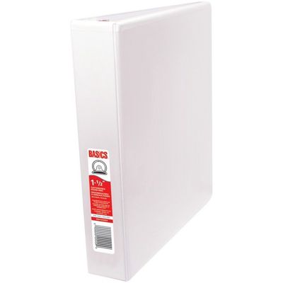 White Binder, Round Ring, 1.5", Customizer