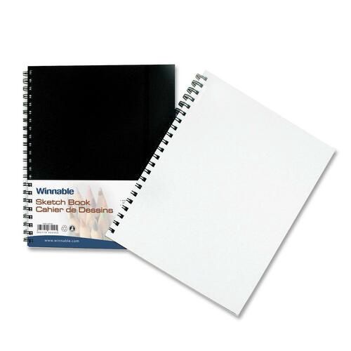 Winnable Sketch Book, 60 Sheets, Wire Bound, 80 lb, 11.5" x 9"