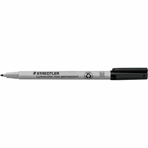 Staedtler Lumocolor Medium Point Fiber-Tip, Black, Non-Permanent
