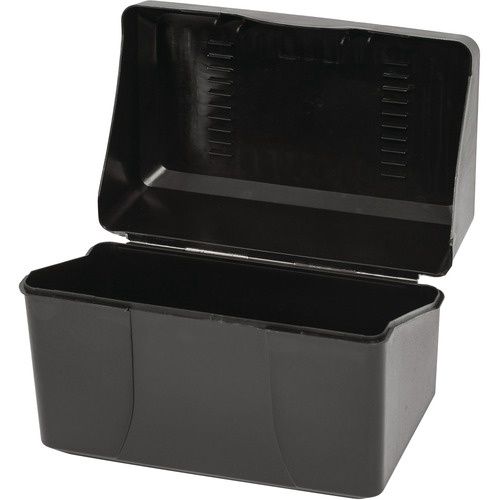 Merangue Index Card Box, 4" x 6", Black