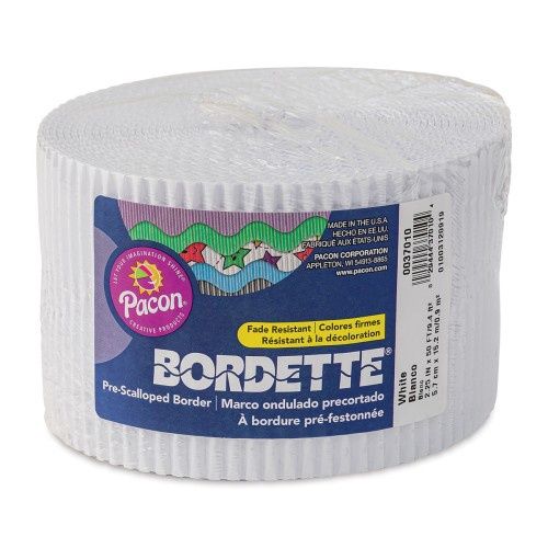 Corrugated Border, White, 2 1/4 x 50'