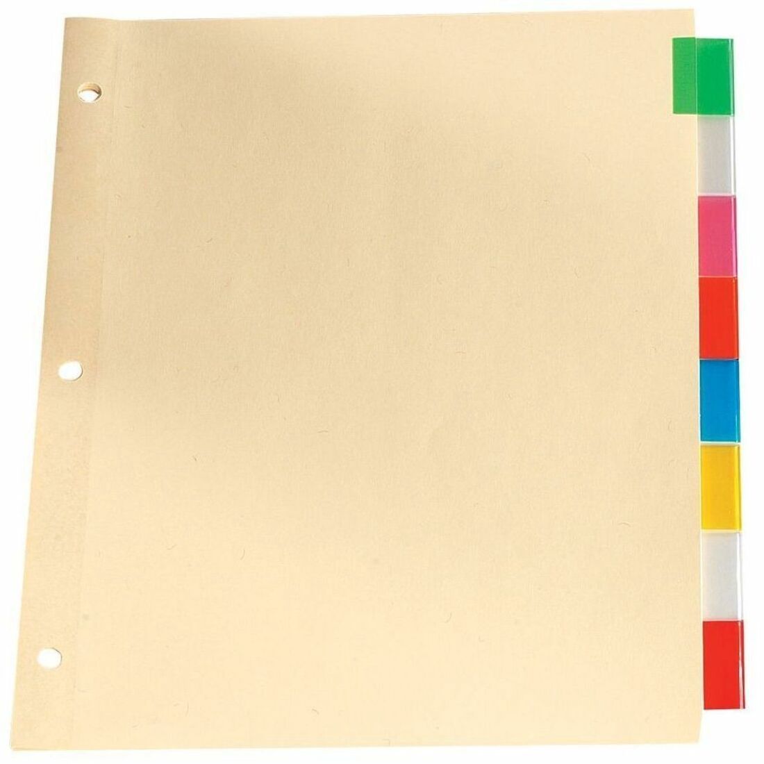 Oxford Index Tab, 8 Assorted Colours, 8.5" x 11", Letter Size, Manila Divider, Plastic Tabs
