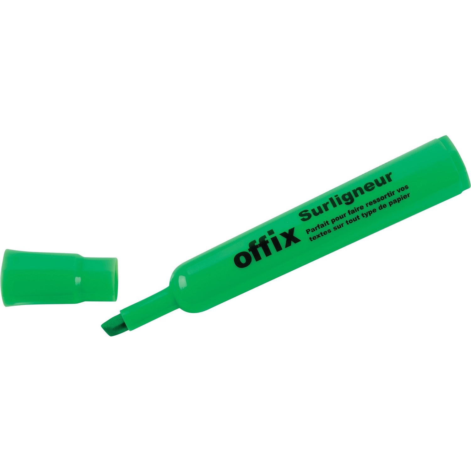 Offix Highlighters, Chisel Point, Green