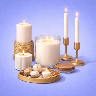 Candles, Candle Holders, &amp; Tea Lights