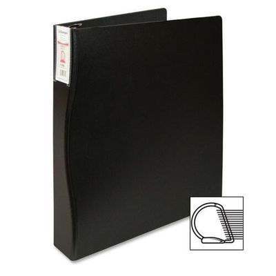 VLB Duraply Poly D Ring Presentation Binder, 1", Black