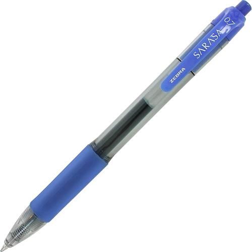 Zebra Sarasa Gel Retractable Pens, Medium, 0.7, Blue