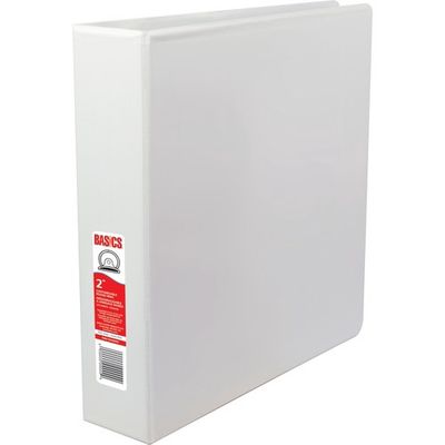 Customizable Round Ring Binder 2" White